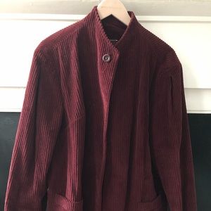 Maroon Corduroy Cocoon Jacket
